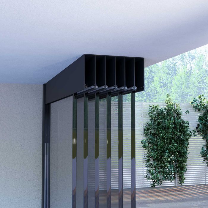 Bezramowe szyby przesuwne 6-torowe | taras | szkło hartowane ESG 10 mm