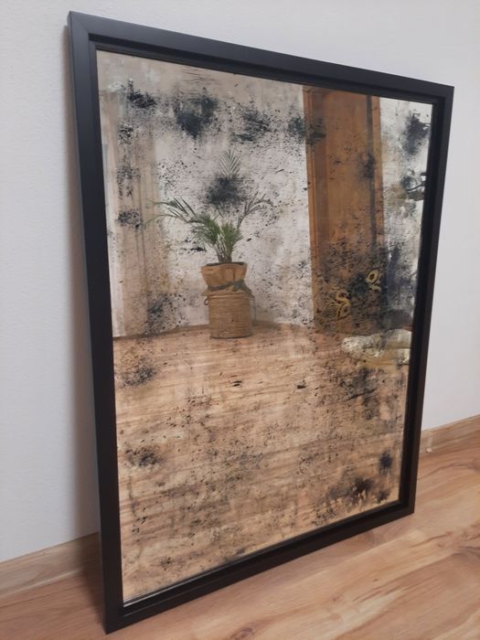 Lustro postarzane vintage loft boho