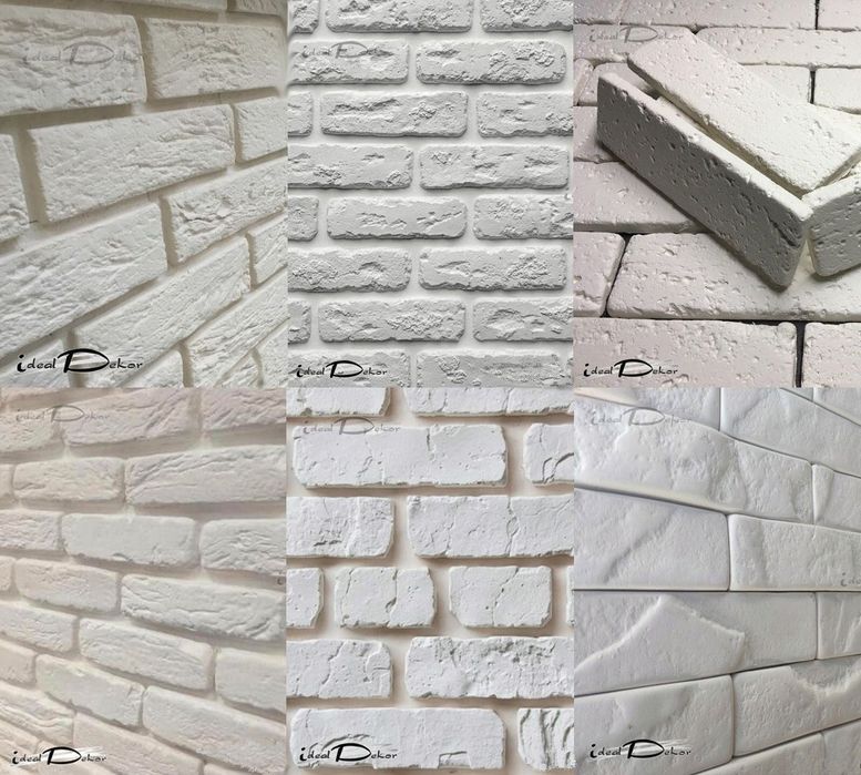 КОЛОТЫЙ(Мрамор) Гіпсова цегла Гипсовый кирпич , Декоративная плитка