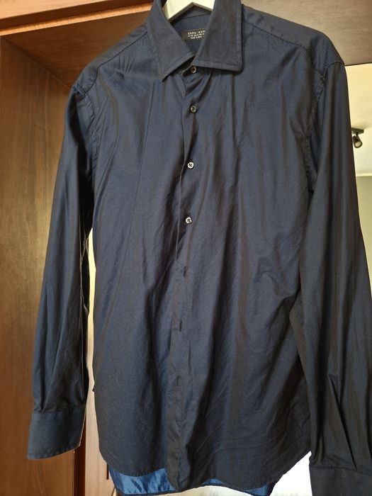 Koszula Zara Man granatowa