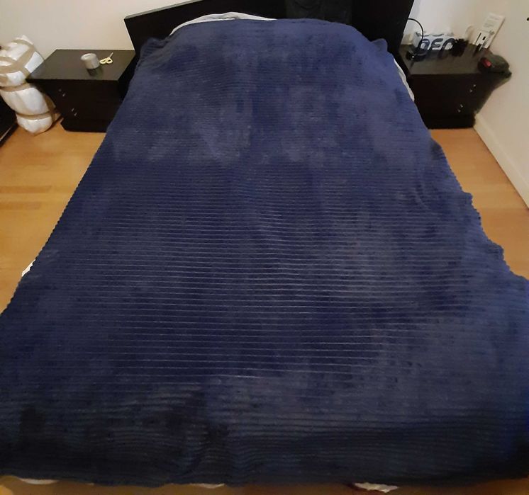 Manta Super Suave Gigante 175x215cm Azulão Como NOVO