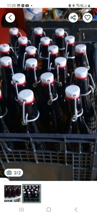 Butelki 0,5 l z zamknięciem pałąkowym  40 szt.