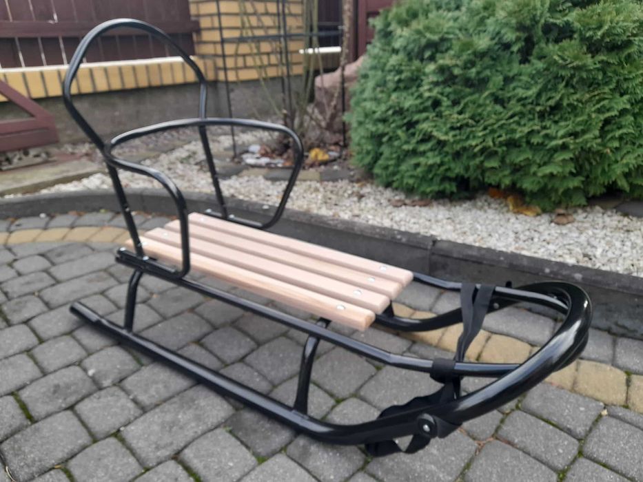 Sanki metalowe z wysokim oparciem Yeti.NOWE!