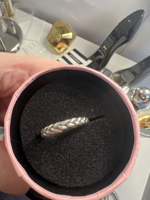 Anel entraçado prata 925