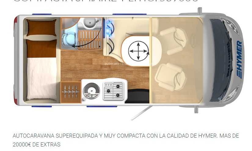 Aluguer Rental Autocaravana Campervan Motorhome surf Hymer 5 pax