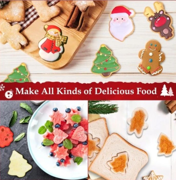 Foremki Do Ciastek Świąteczne Mix Wzorów DIY Zestaw 8szt