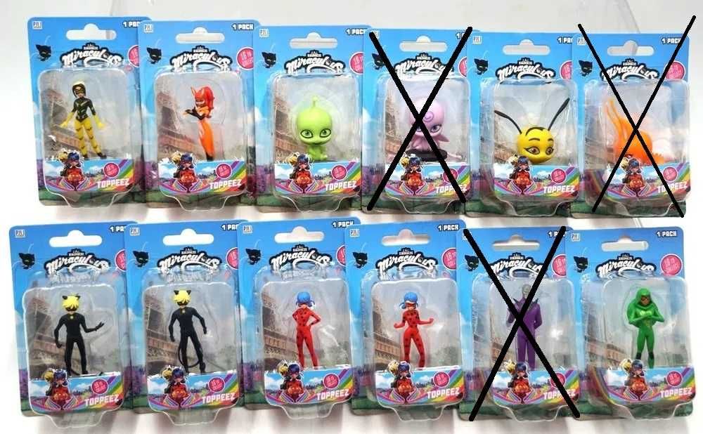 Фігурки героїв Miraculous - ЛедіБаг Супер-Кіт Рена Руж Бражник квамі