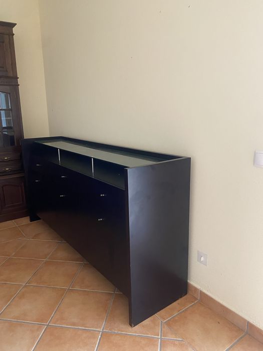 Movel Sala de Jantar - Castanho Escuro/Preto