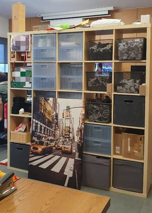 Estante IKEA de Cubos 5x5 Castanho Claro