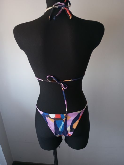 Nowy śliczny strój kąpielowy trzyczęściowy bikini pareo 38 M