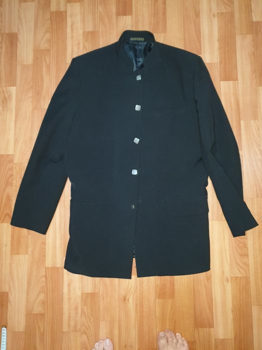 Чоловічий піджак, довгий, чорний