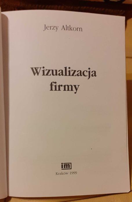 Książka Wizualizacja firmy Jerzy  Altkorn Kraków Stan idealny !