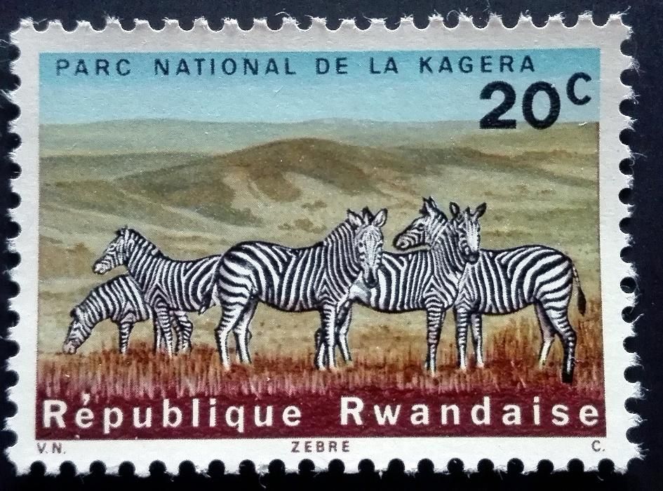 3 Znaczki Rwanda 1965 Seria Kagera National Park