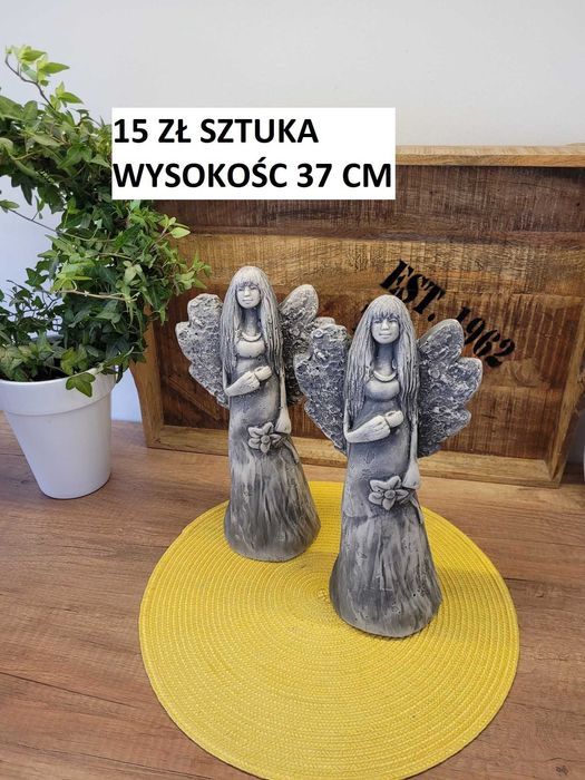 figurki aniołów Aniołki gipsowe para aniołków  anioły z gipsu amorek