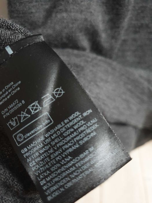 Szary wełnianiany sweter męski kardigan L 100% wełna merino H&M