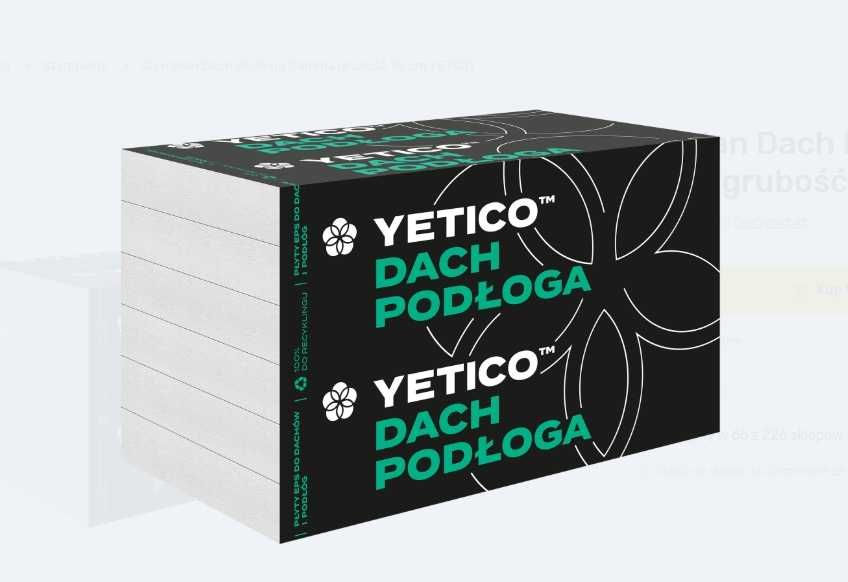 Styropian podłogowy, twardy 100mm 10cm grubości EPS 100 YETICO podłoga