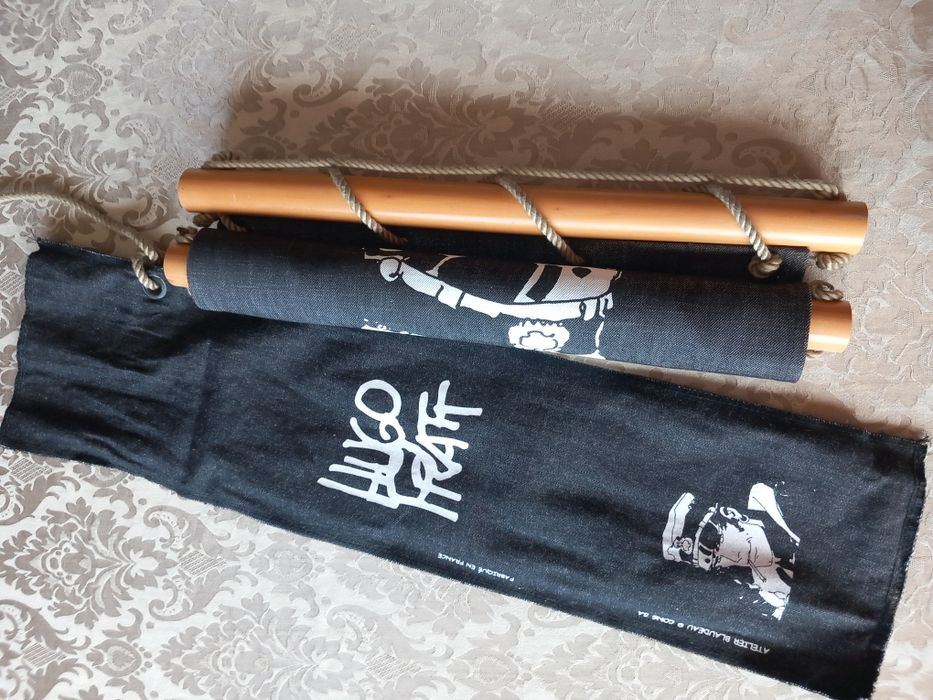 Kakemono Oficial Corto Maltese – Hugo Pratt – Atelier Blaudeau – Como Novo + Saco Original