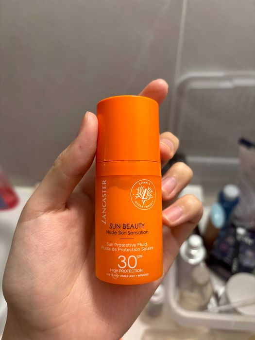 Zestaw kosmetyków: TheOrdinary VitC + Shiseido SPF50 + Lancaster SPF30