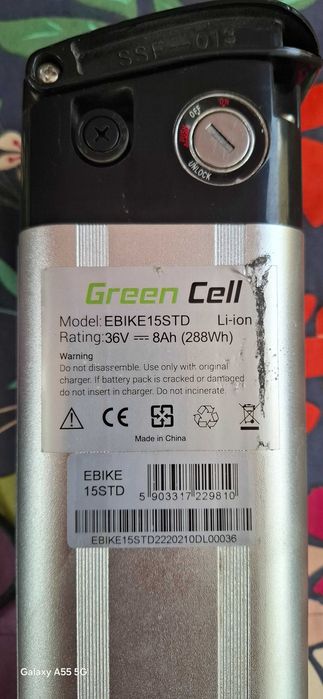 Bateria para e-bike 36V, 8 Ah com carregador