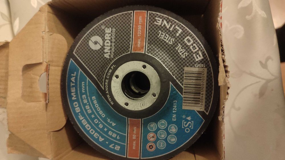 Tarcze do szlifowania metalu/INOX 125x6 ANDRE 10szt.