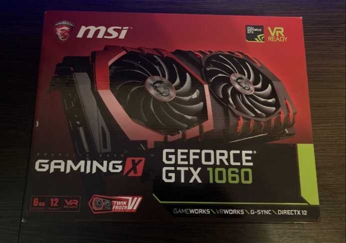 Видеокарта MSI NVIDIA GeForce GTX 1060 Gaming X 6GB GDDR5 Samsung