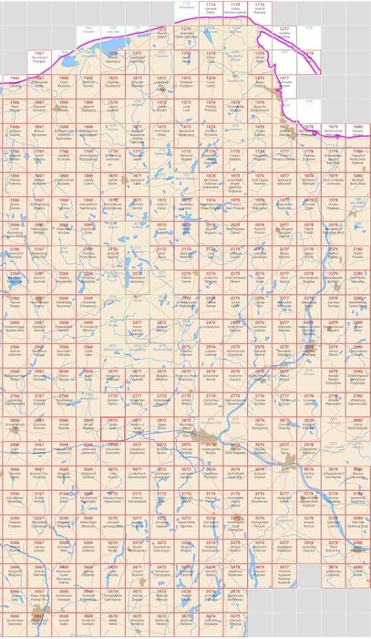 (Meßtischblatt) 1890 -1945  Reprint wszystkie arkusze map 1:25000.