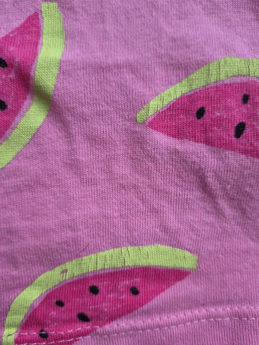 Primark różowa koszulka arbuzy letnia na ramiączkach 68