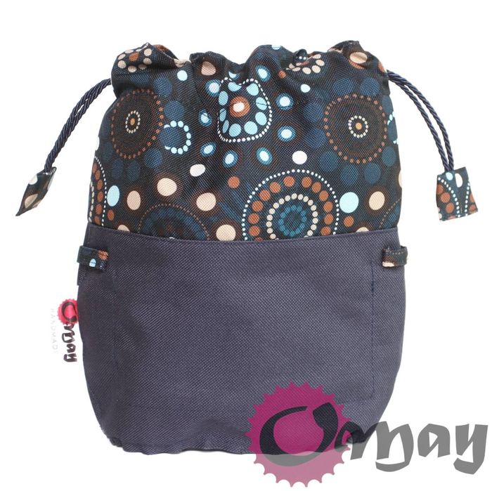 Granatowy organizer OBAG POCKET worek chocomay beż 1kieszeń komin OMAY