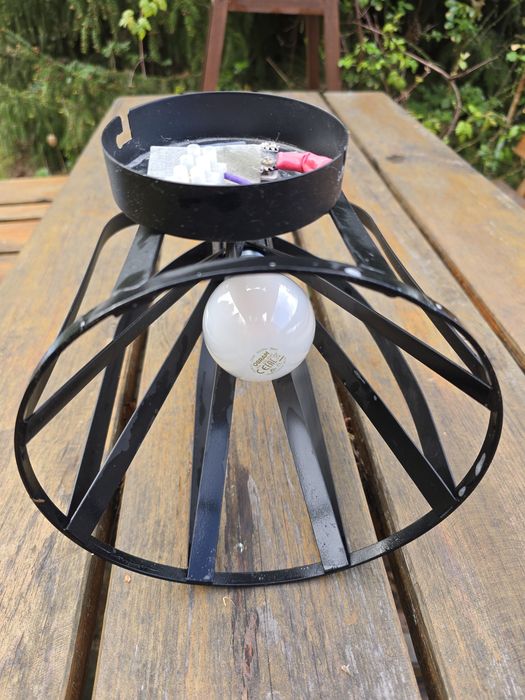 Lampa sufitowa loft industrialna czarna klatka Colours