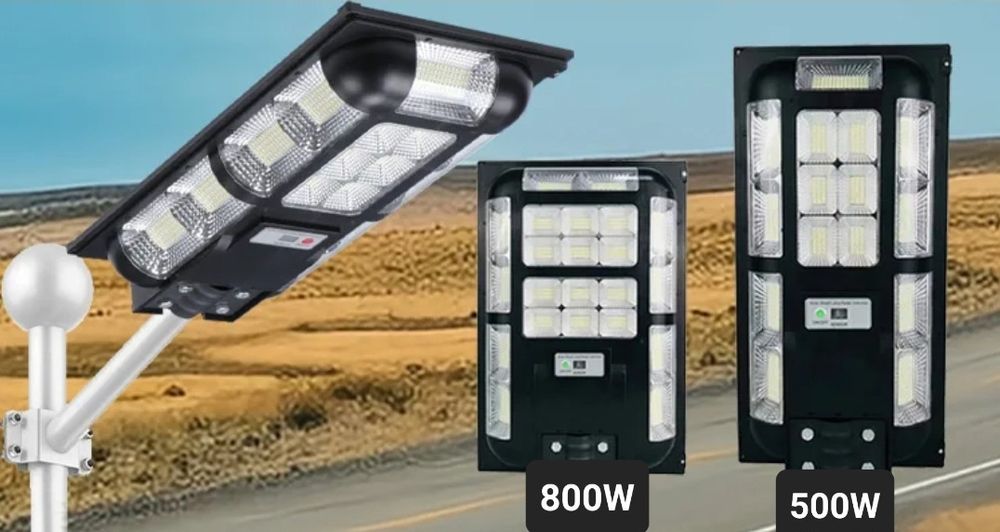 Potężna Lampa Solarna 500W Latarnia Halogen Led Solar Pilot