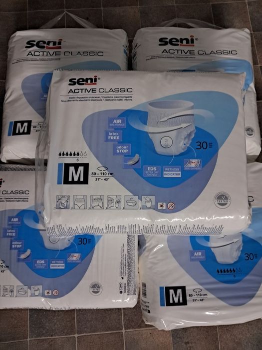 SENI ACTIVE CLASSIC,  pieluchomajtki dla osoby dorosłej rozm.M