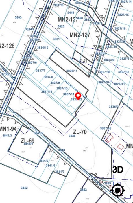 Działka budowlana w Ostrowi przy lesie - Widok 3