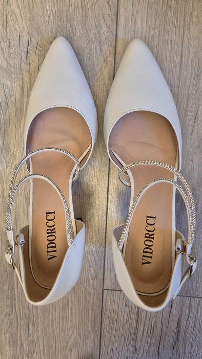 Шкіряні туфлі, білі, 40р.