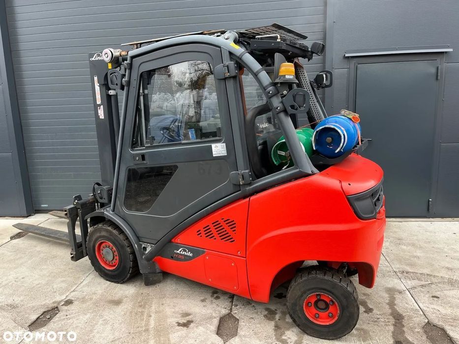Linde H35 H30 Gaz 2 butle TRIPLEX Klima Pozycjoner Przesuw boczny Kabina  4,65m/3500kg, tylko 6485h, stan idealny, import Linde (Niemcy)