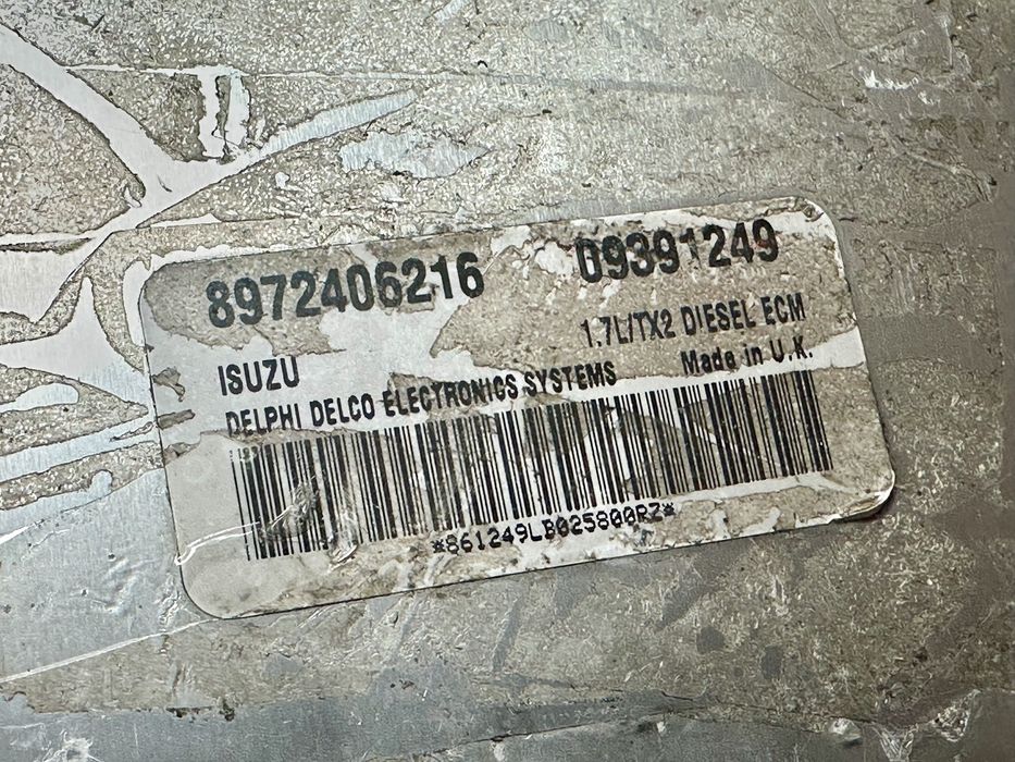 Centralina Opel Vauxhall corsa c / combo c / astra g 8972406216 09391249