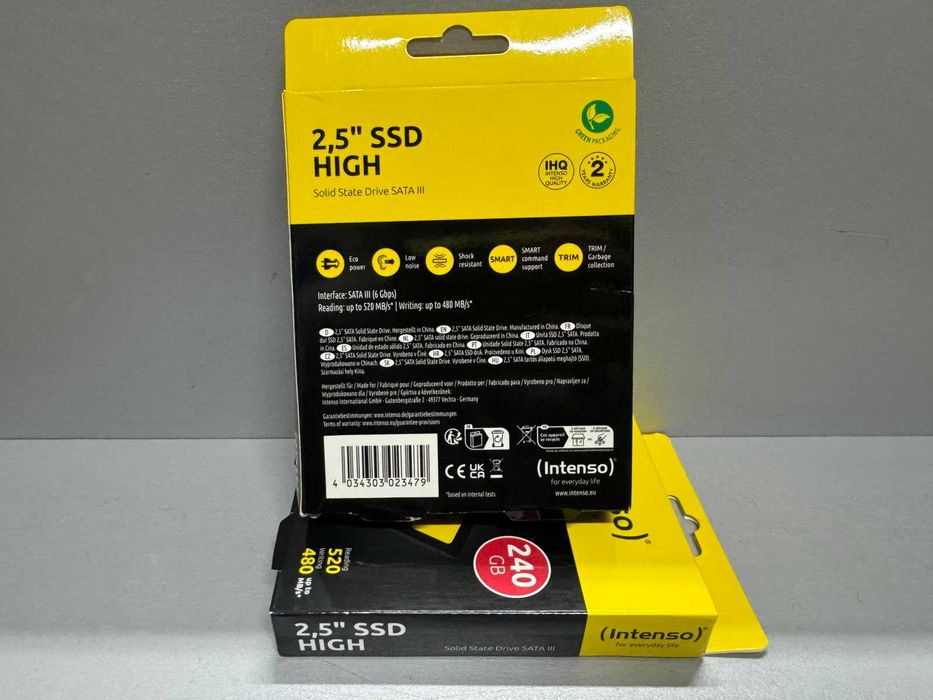 SSD диск Intenso High Performance 240GB 2.5" SATA III TLC Новий!