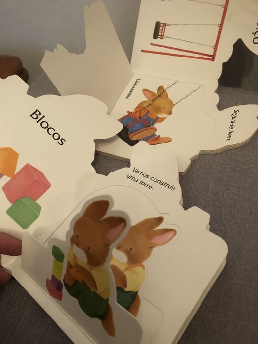 2 livros: o coelhinho no parque e a brincar