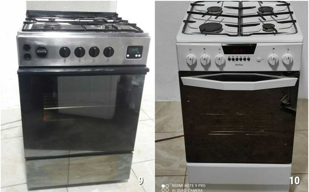 ПЛИТА Газова AMICA FX784 50см НЕРЖАВІЙКА Конвекція ГРИЛЬ Б\у Німеччина