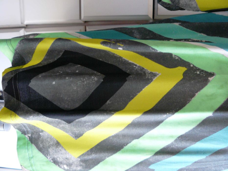 Ulla Popken bluzka koszula 52 54 geometryczny wzór 140cm pachy wiskoza