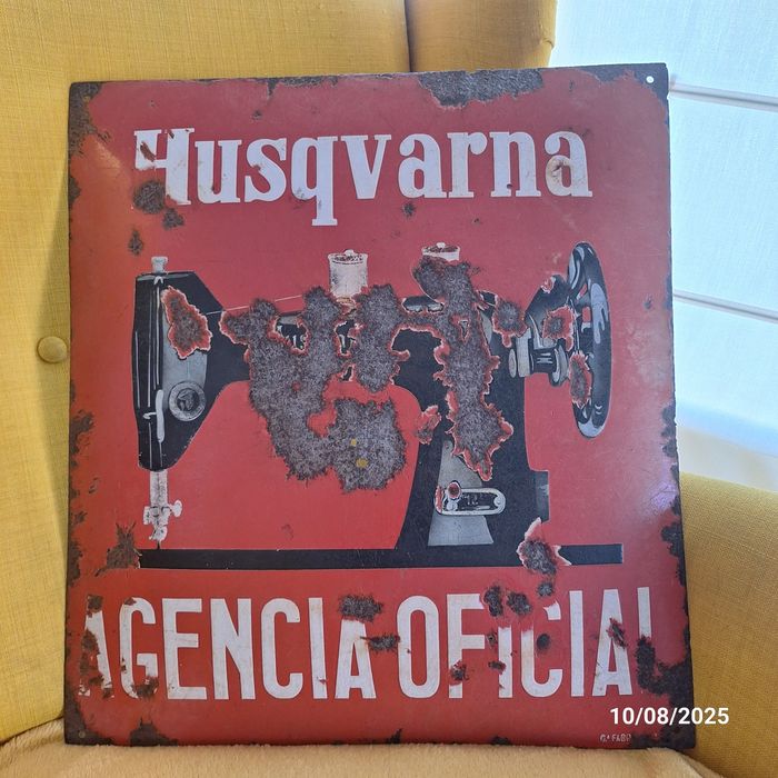 Vintage placa Husqvarna