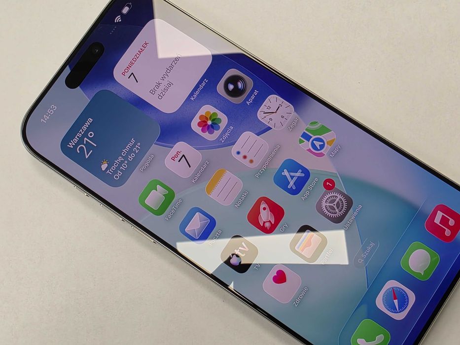 iPhone 16 PRO MAX 512GB Dual SIM (SIM + eSIM)/ White Titanium/ BAT 94%/ Grade A/ + ładowarka/ GW 12 MSC