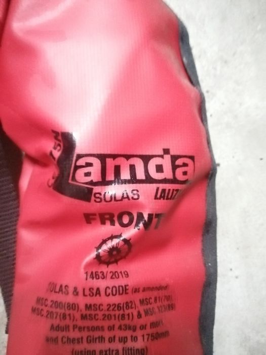 Colete salva vidas 275N espetacular