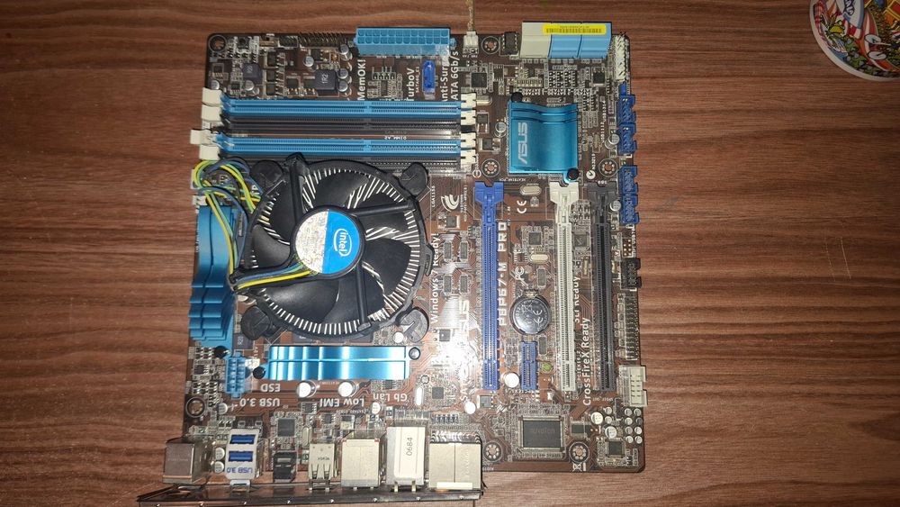 Płyta ASUS P8P67-M PRO + i3-2120 + chłodzenie + I/O nr 0684