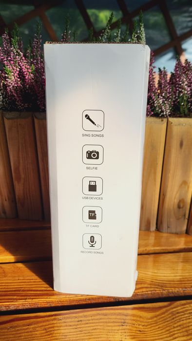 Mikrofon karaoke srebrny nowy USB Wster ws-858