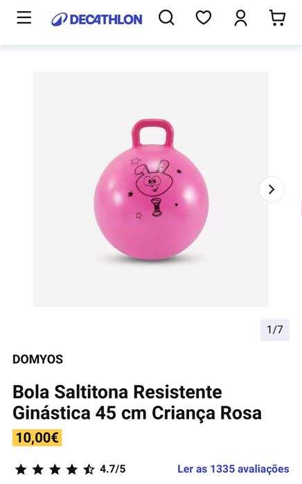 Bola para saltar criança