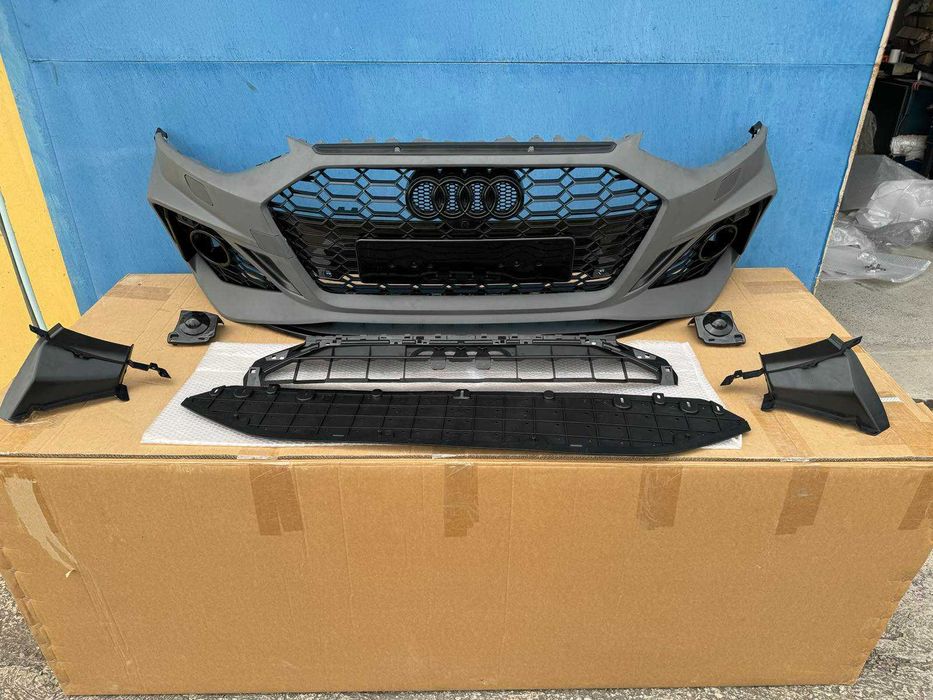 Бампер А4 В9 Рестайлинг 19-22 год решетка Ауди бампер RS новый бампер