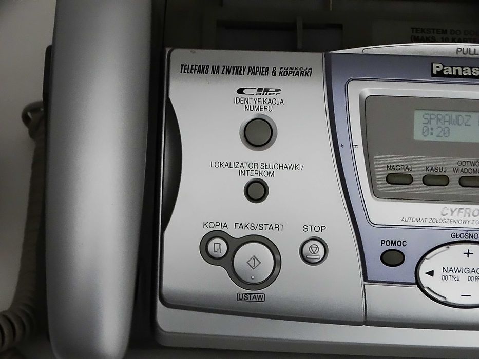 Panasonic KX-FC243PD – faks + telefon stacjonarny + słuchawka bezprzew