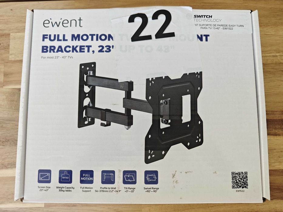Suporte de TV Articulado Ewent 23" a 43" EW1522 (Novo)