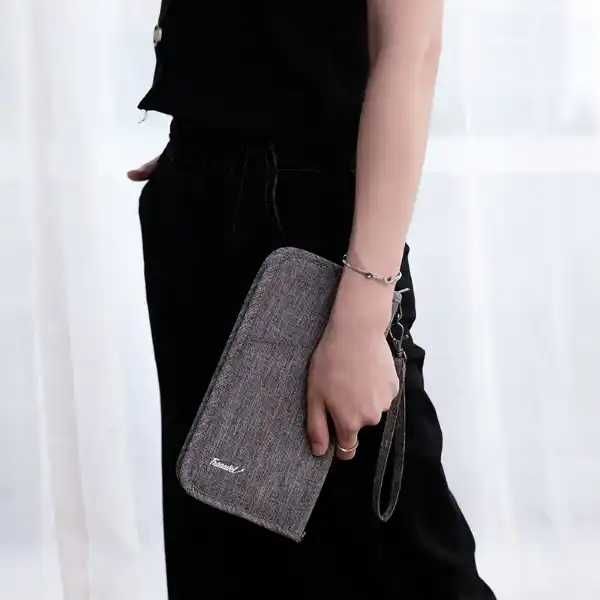 Carteira porta documentos / passaporte / telemóvel  2 modelos