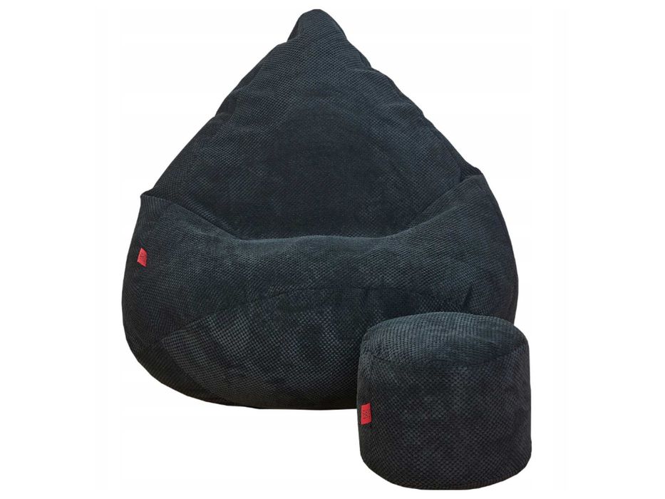 Fotel Worek Sako Sztruks Pufa Welurowa Boho Komfortowe Siedzisko Poducha Z Podnóżkiem Meble Do Salonu Pokoju Dziecięcego Velvet NOWY -30%